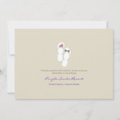 Mr & Mrs Lila Flip Flops Beach Wedding Einladung (Rückseite)