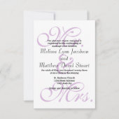 Mr & Mrs Lila Zickzack - 3x5 Einladung zur Hochzei (Vorderseite)