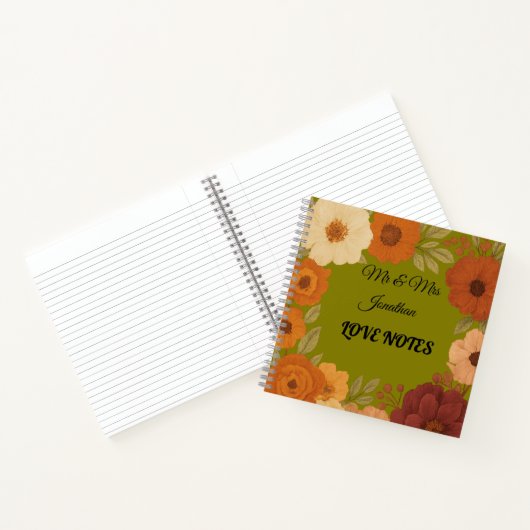 Mr & Mrs Love Notes Custom Couple Notizblock (Innenseite)
