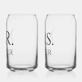 Mr & Mrs Matching Newlywed couples Wedding Glasses Dosenglas (Links)