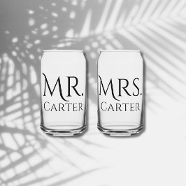 Mr & Mrs Matching Newlywed couples Wedding Glasses Dosenglas