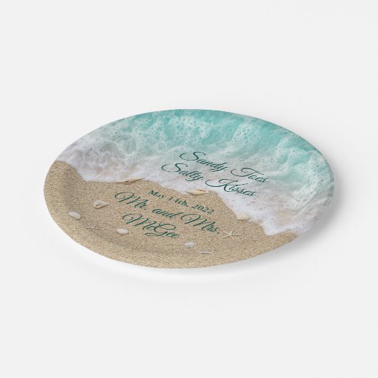 Mr & Mrs McGee 7" Round Paper Teller (Schrägansicht)