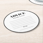 Mr & Mrs Modern Bold Wedding Advice Paper Unterset Runder Pappuntersetzer (Angewinkelt)