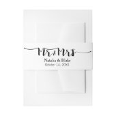 Mr & Mrs Modern Wedding Einladung Bly Band (Vorderseite Beispiel)