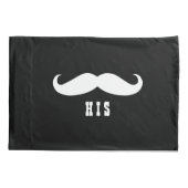 Mr & Mrs Mustache and Lips Wedding Couple Kissenbezug (Rückseite-Links)