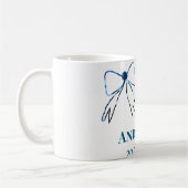 Mr. & Mrs. Name Datum Gastgeschenk Hochzeit blau g Kaffeetasse (Links)