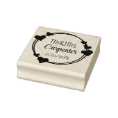Mr&Mrs Names and Wedding Date Romantic Stamp Gummistempel (Stempel)