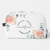 Mr mrs new lyweds Rose goldene Blumengärten Waschbeutel (Vorderseite)