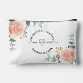 Mr mrs new lyweds Rose goldene Blumengärten Zubehörtasche (Vorderseite)