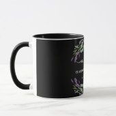Mr mrs new weds lavender schwarzen Hochzeit Tasse (Links)