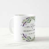 Mr mrs new-weds lavender wedding kaffeetasse (Vorderseite Links)