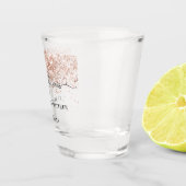 Mr mrs new weds Rose gold Glitzern Hochzeit Schnapsglas (Rechts)