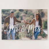 Mr & Mrs. Newlywed Custom Full Foto Puzzle (Horizontal)