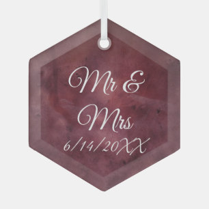 Mr & Mrs. Newlywed or Wedding Gifts Ornament Aus Glas