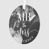 Mr & Mrs Newlyweds First Christmas Multiple Foto Ornament (Vorderseite)