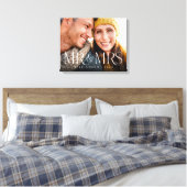 Mr & Mrs Overlay Modern Couple's Foto Keepake Leinwanddruck (Insitu (Schlafzimmer))