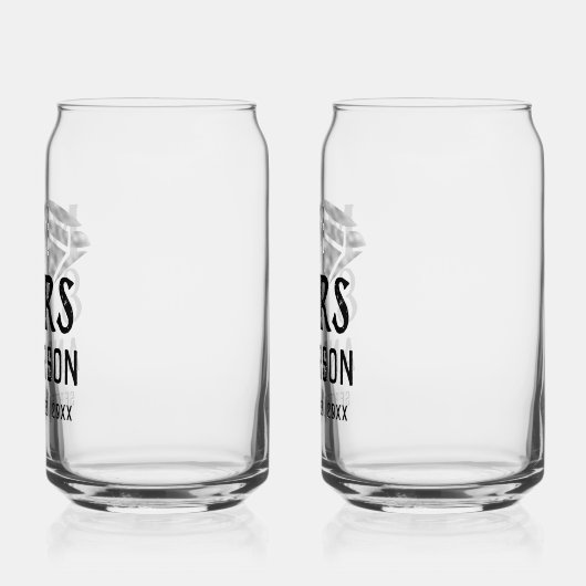 Mr & Mrs. Personalisiert Beer Glass Can Set Dosenglas (Links)