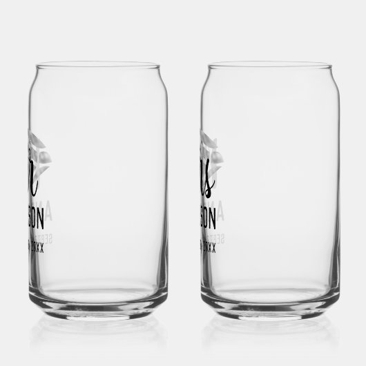 Mr & Mrs. Personalisiert Beer Glass Can Set Dosenglas (Links)