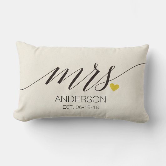Mr& Mrs. Personalisiert Wedding Gift-2 Lendenkissen (Vorderseite)