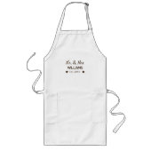 Mr. & Mrs. Personalized Couple Apron Lange Schürze (Vorne)