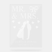 Mr. & Mrs. Personalized Wedding Acrylschild (Vorderseite)