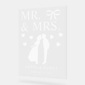 Mr. & Mrs. Personalized Wedding Acrylschild (Winkel)