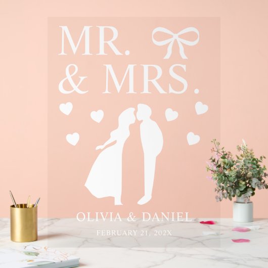Mr. & Mrs. Personalized Wedding Acrylschild (Hochzeit)