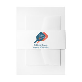 Mr & Mrs. pickleball Hochzeitseinladung Bauchband Einladungsbanderole