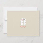 Mr & Mrs Pink Flip Flops Beach Wedding RSVP Card Karte (Rückseite)