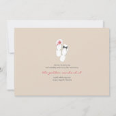 Mr & Mrs Pink Hibiskus Flip Flops Beach Wedding Einladung (Rückseite)