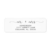 Mr & Mrs Return Address Label (Vorne)