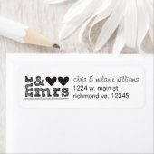 mr & mrs Rücksendeadressen-Aufkleber (Insitu)