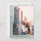 Mr & Mrs Sage Green White Script Foto Save The Date (Vorderseite)