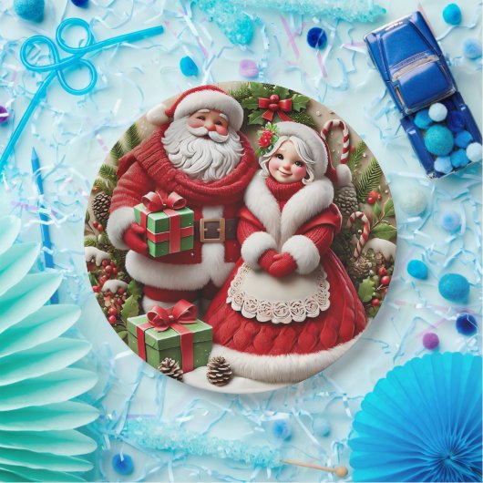 Mr. & Mrs. Santa Claus Pappteller (Party)