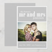 MR & MRS Save the Date Einladung (Vorne/Hinten)