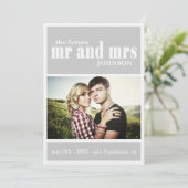 MR & MRS Save the Date Einladung (Stehend Vorderseite)