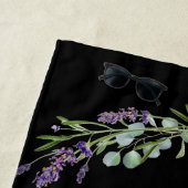 Mr mrs Schwarz-weiß Lavendel Strandtuch (Beispiel)