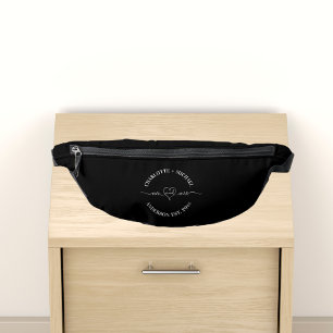 Mr mrs Schwarz-weiße Neuvermählte Bauchtasche