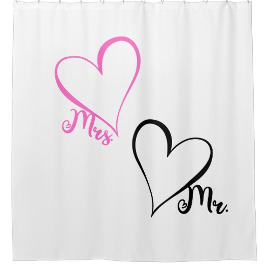 Mr. & Mrs. Shower Curtain Duschvorhang (Vorderseite)