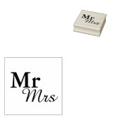 Mr&Mrs Simple Elegant Typografy Gastgeschenk Hochz Gummistempel (Stempel)