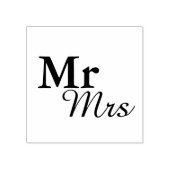 Mr&Mrs Simple Elegant Typografy Gastgeschenk Hochz Gummistempel (Prägung)