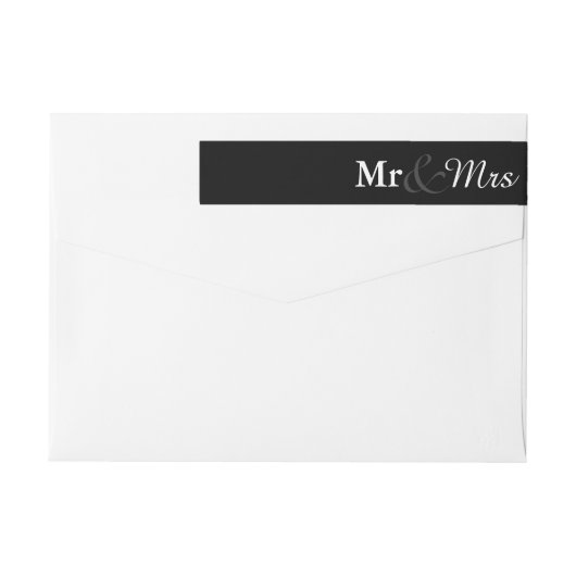 Mr&Mrs Simple Elegant Typografy Wedding (Rückseite)