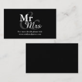 Mr&Mrs Simple Elegant Typografy Wedding Details Begleitkarte (Vorne/Hinten)