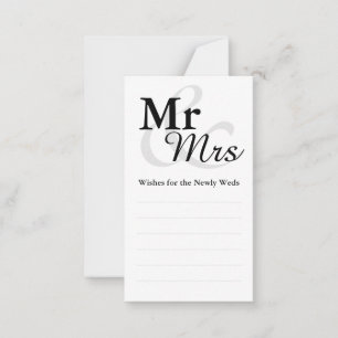 Mr&Mrs Simple Elegant Typografy Wedding wünscht Hinweiskarte