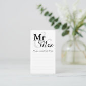 Mr&Mrs Simple Elegant Typografy Wedding wünscht Hinweiskarte (Stehend Vorderseite)