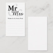 Mr&Mrs Simple Elegant Typografy Wedding wünscht Hinweiskarte (Vorne/Hinten)
