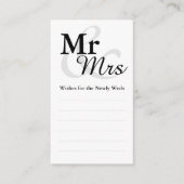 Mr&Mrs Simple Elegant Typografy Wedding wünscht Hinweiskarte (Vorderseite)