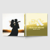 Mr Mrs Simple Gold Foil White Script Wedding Gästebuch (Voll)