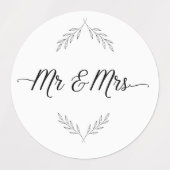 Mr. & Mrs. Stickers Etiketten (Design 2)
