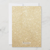 Mr & Mrs. to be Gold Glitzer Verlobung Einladung (Rückseite)